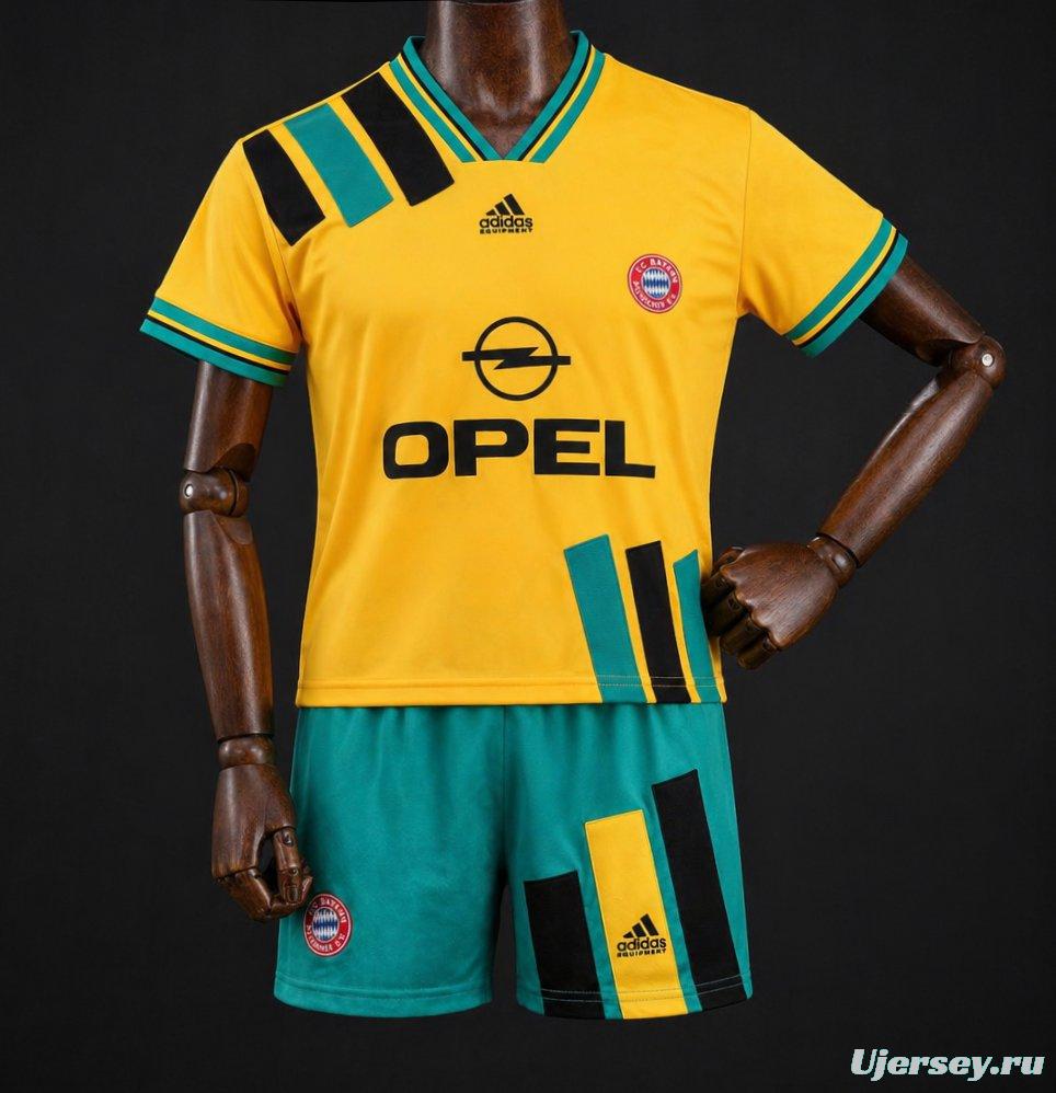 Retro Kids 1993-95 Bayern Munich Away Yellow Jersey