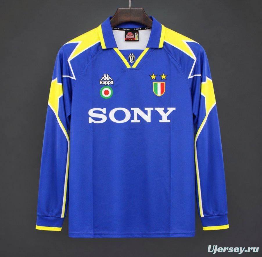 Retro 95/96 Juventus Away Blue Long Sleeve Jersey