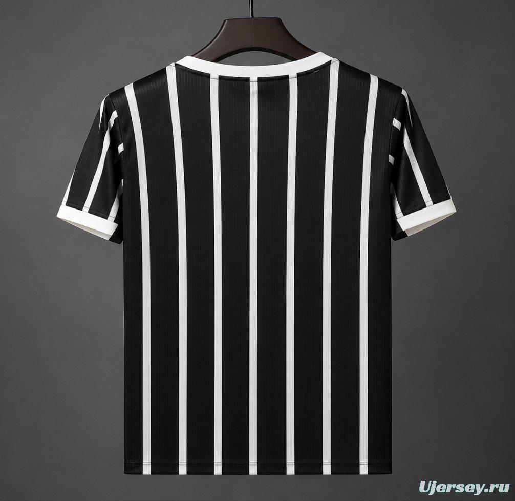 25/26 Corinthians Away Black White Pinstripes Jersey