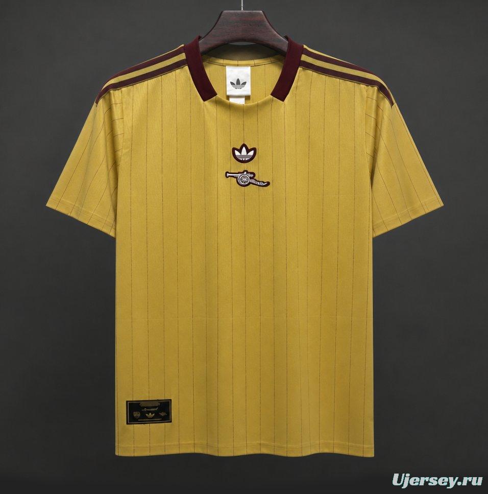 2026 Arsenal Adidas Terrace Icons Yellow Jersey