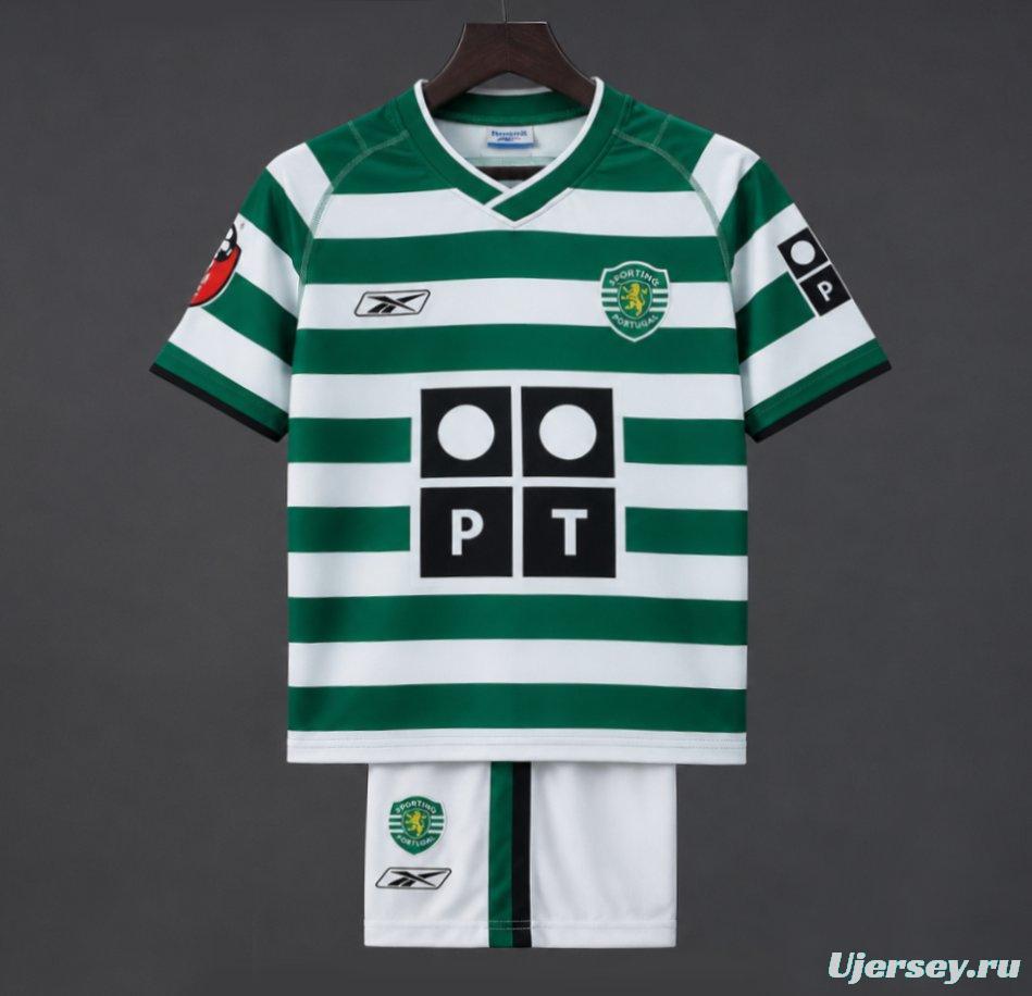 Retro Kids 03/04 Sporting CP Home Jersey
