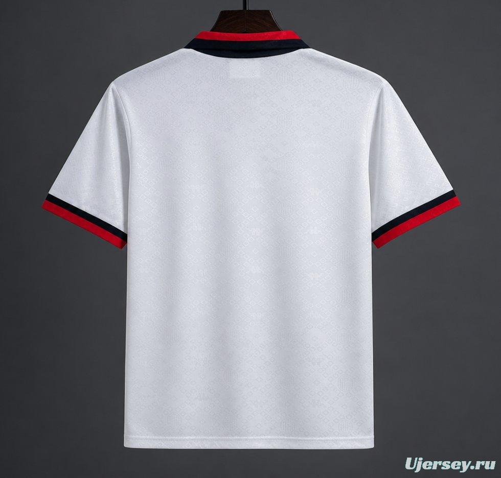 Retro 88/89 AC Miilan Away White Jersey