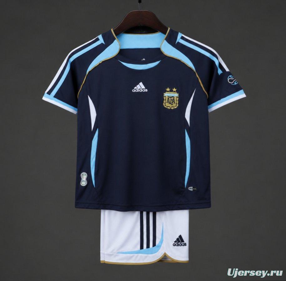 Retro Kids 2006 Argentina Away Jersey