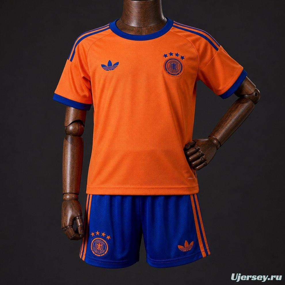 2026 Kids Germany Goalkeeper Orange Jersey