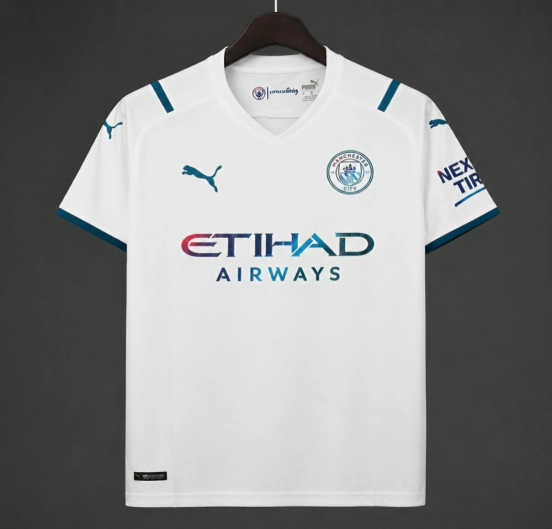 Retro 21/22 Manchester City Away White Jersey
