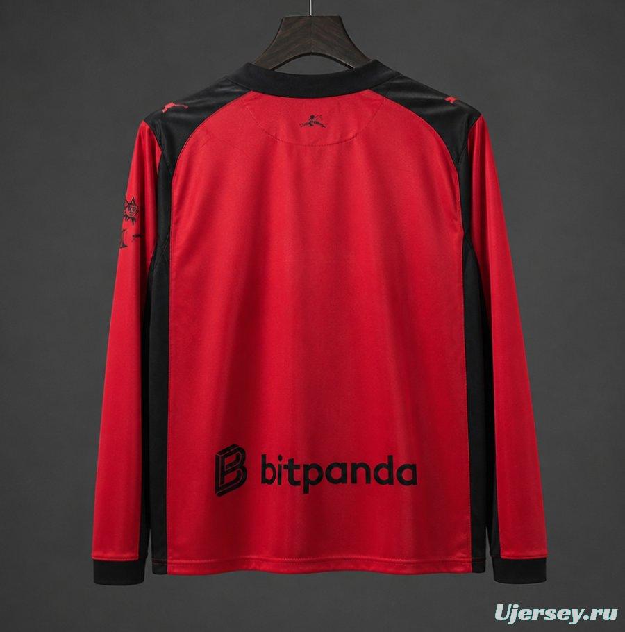 25/26 AC Milan x Slam Jam Limited Edition Long Sleeve Red Forth Jersey