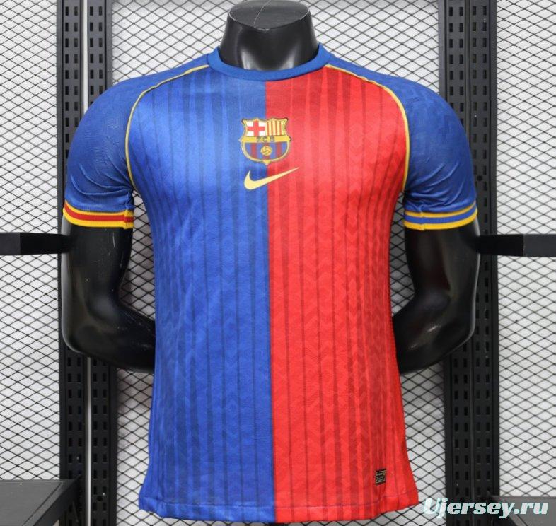 Player Version 26/27 FC Barcelona Royal Blue & Garnet Red Vertical Stripes  Special Edition Jersey