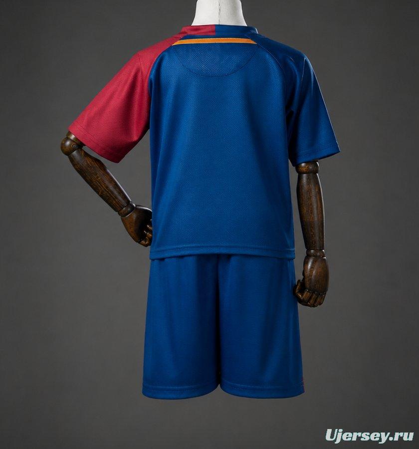 08/09 Kids Barcelona Home Retro Kit Jersey Size 16-28