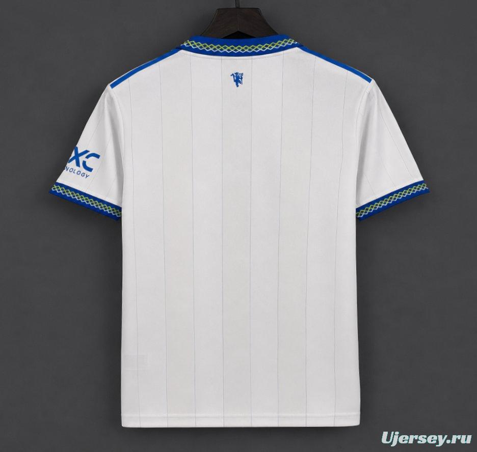 26/27 Manchester United White Pinstripe Away Jersey