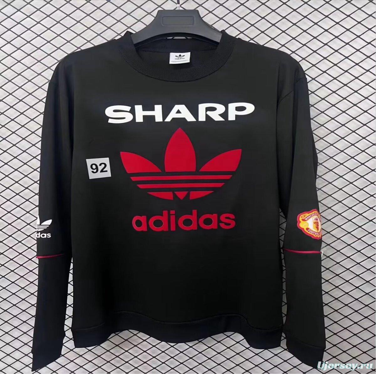 26/27 Manchester United Black Adidas Originals Bringback 90/92 Sweatshirt