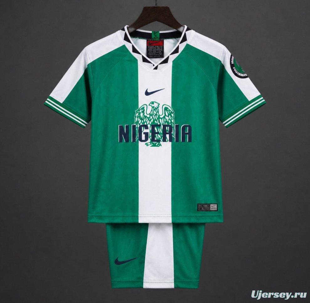 Retro Kids 1996  Nigeria Green Home Jersey