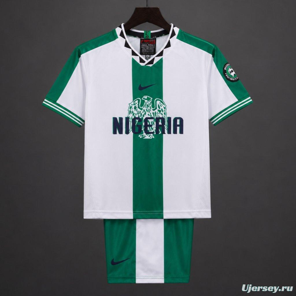 Retro Kids 1996  Nigeria Away White Jersey