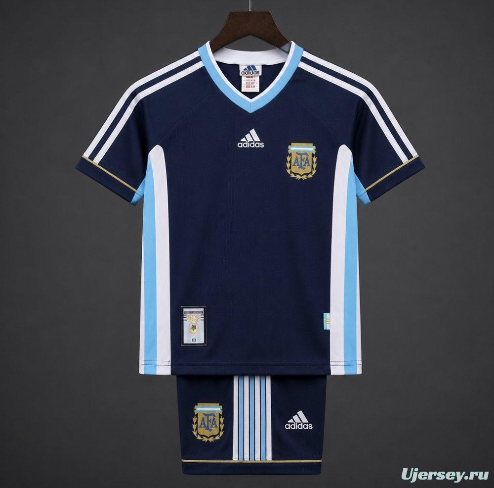 Retro Kids 1998 Argentina Away Jersey