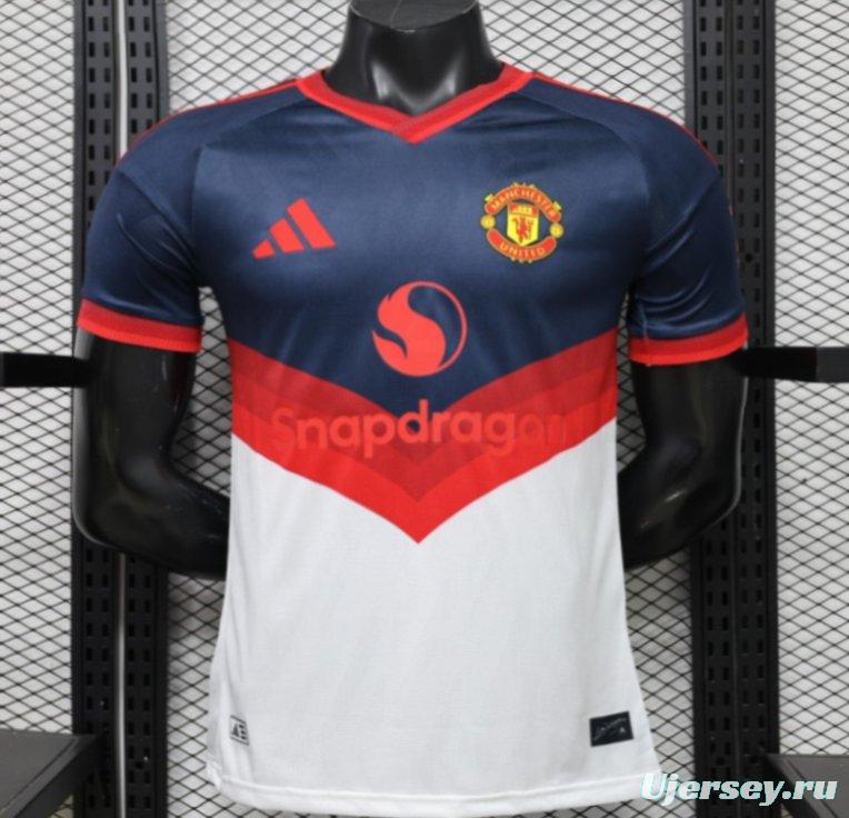Player Version 26/27 Manchester United Navy & White V-Panel Away Jersey