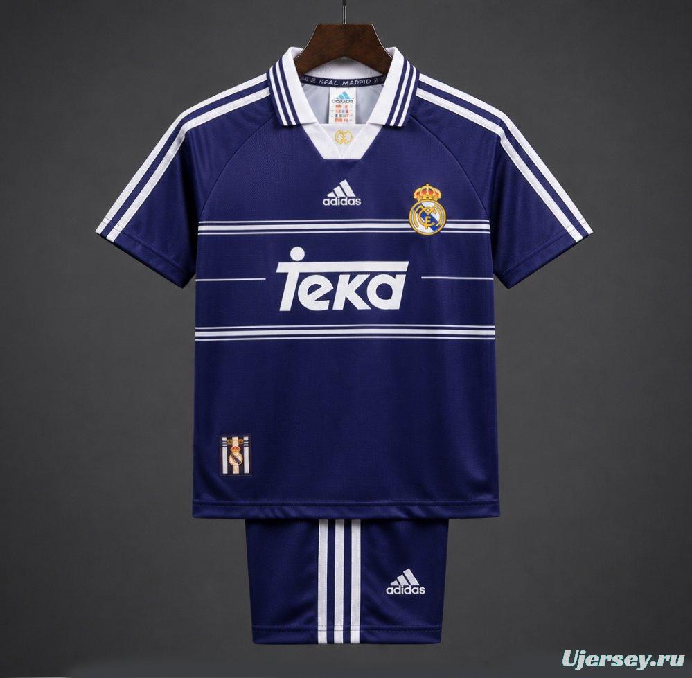 Retro Kids 98/99 Real Madrid Away Navy Jersey