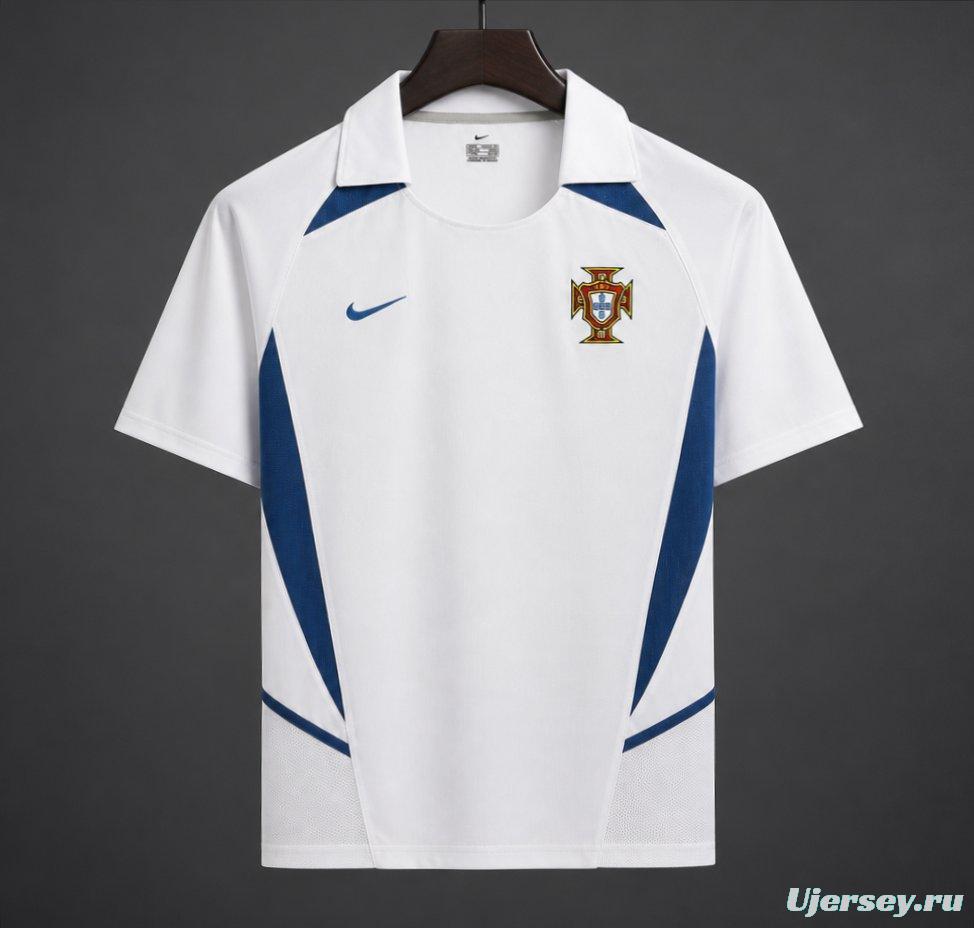 Retro 2002 Portugal Away White Jersey