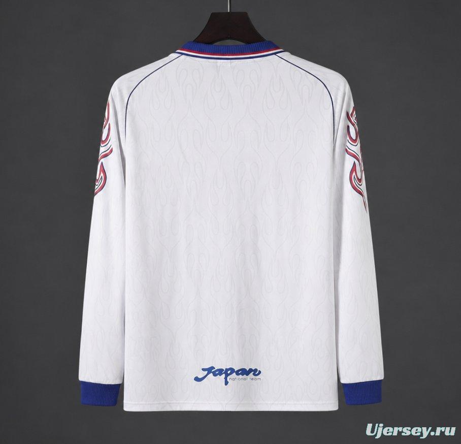 Retro 1998 Japan White Long Sleeve Jersey