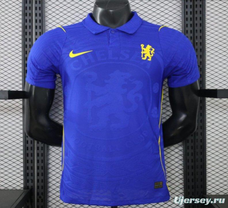 layer Version 26/27 Chelsea FC Royal Blue Polo Collar Home Jersey