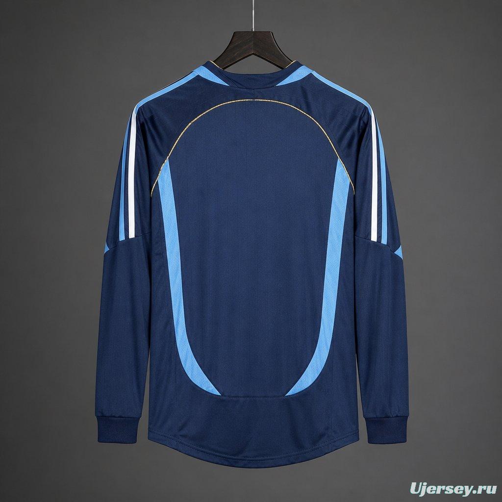 Retro 2006 Argentina Away Long SLeeve Jersey