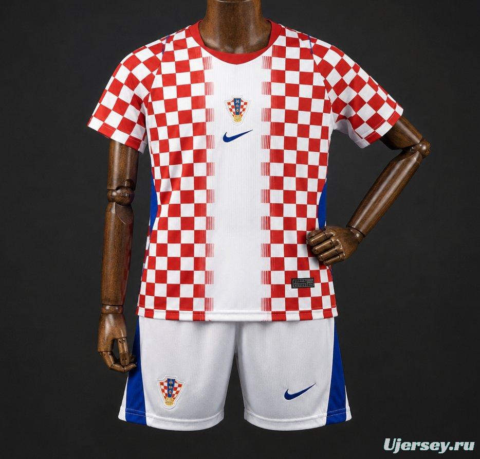 2026 Kids Croatia World Cup Home Kit