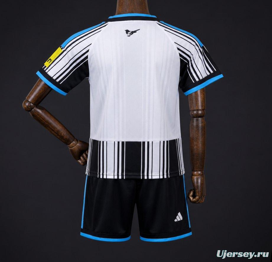 26/27 Kids Newcastle United Home Black/White Jersey + Shorts Set