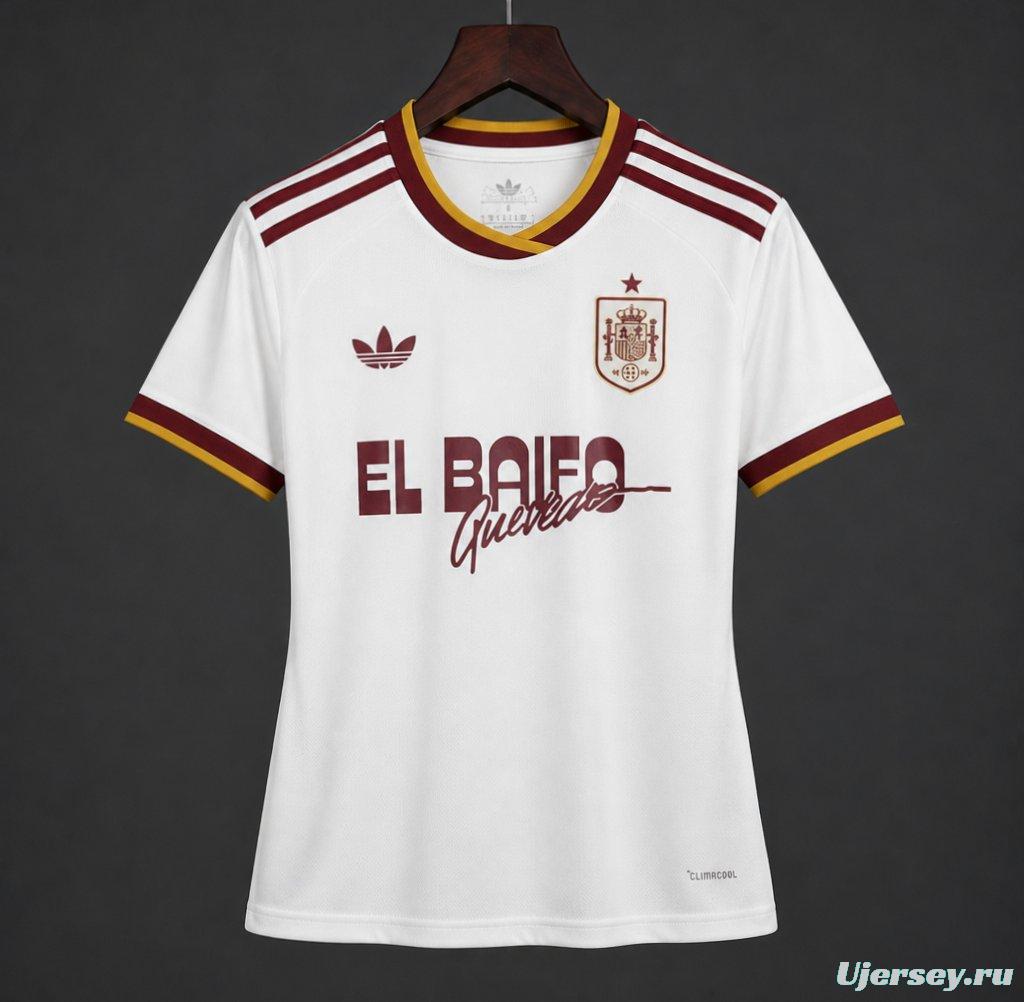 2026 Women Spain x Quevedo Away White Jersey