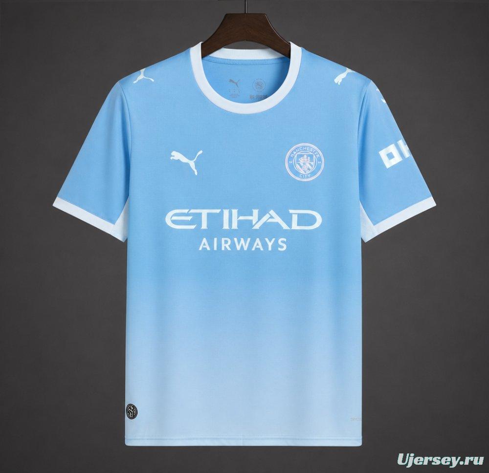 26/27 Manchester City Home Jersey With Guardiola 10 Special Printing