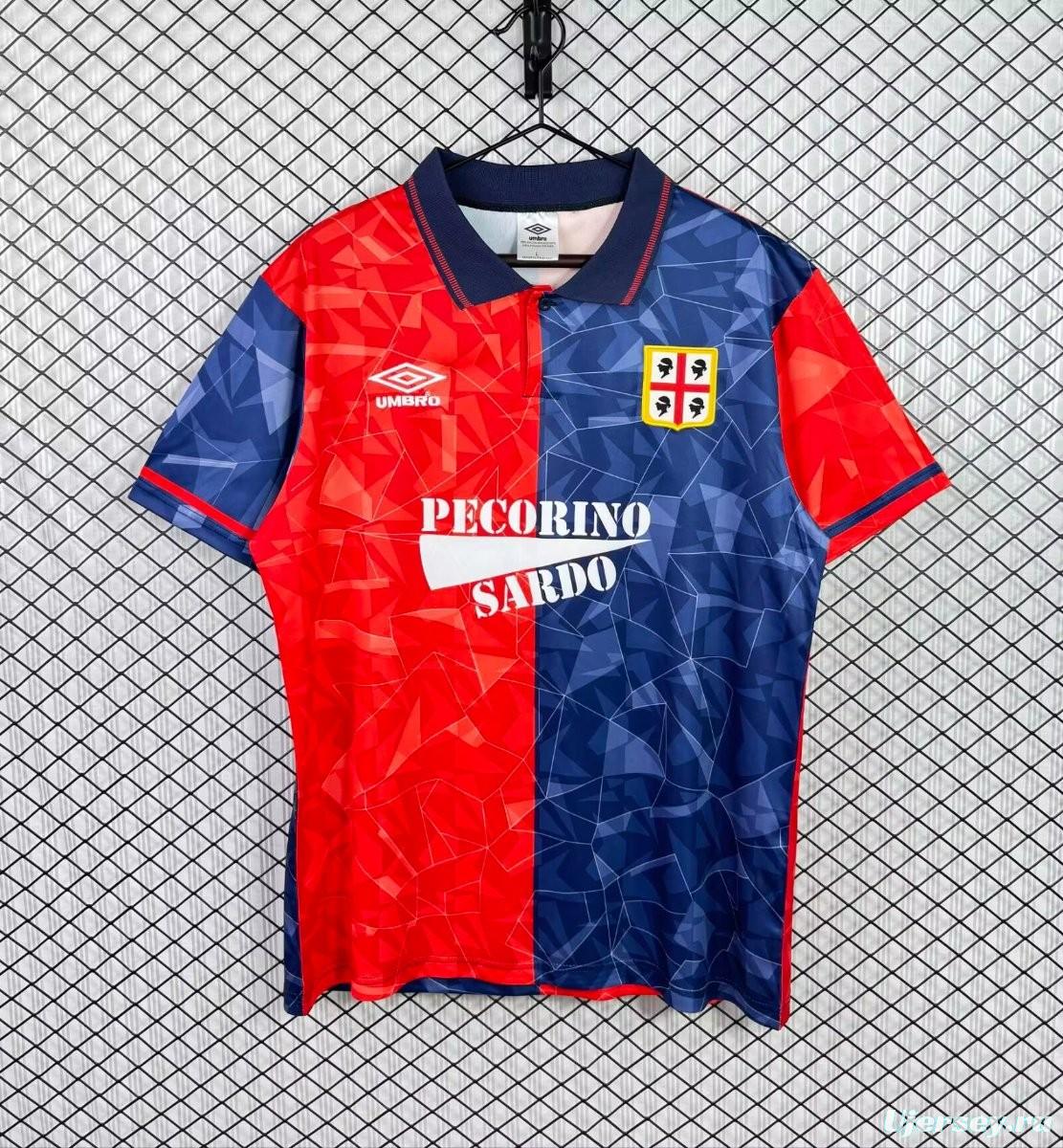 Retro 92/93 Cagliari Calcio Home Jersey
