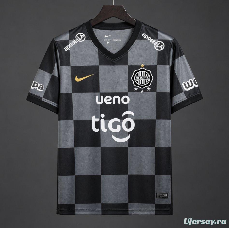 26/27 Olimpia Black & Grey with Checkered Pattern Jersey