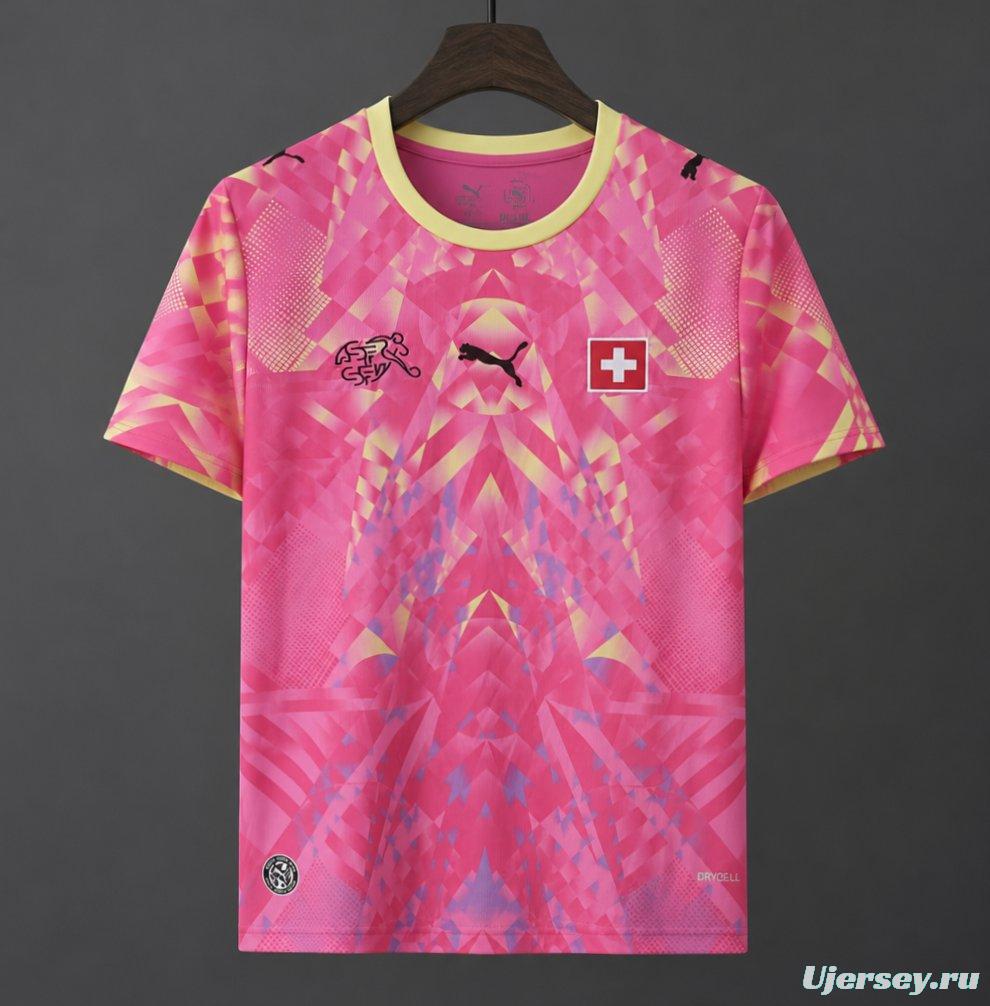 2026 Switzerland Pink Goalkeeper Jersey