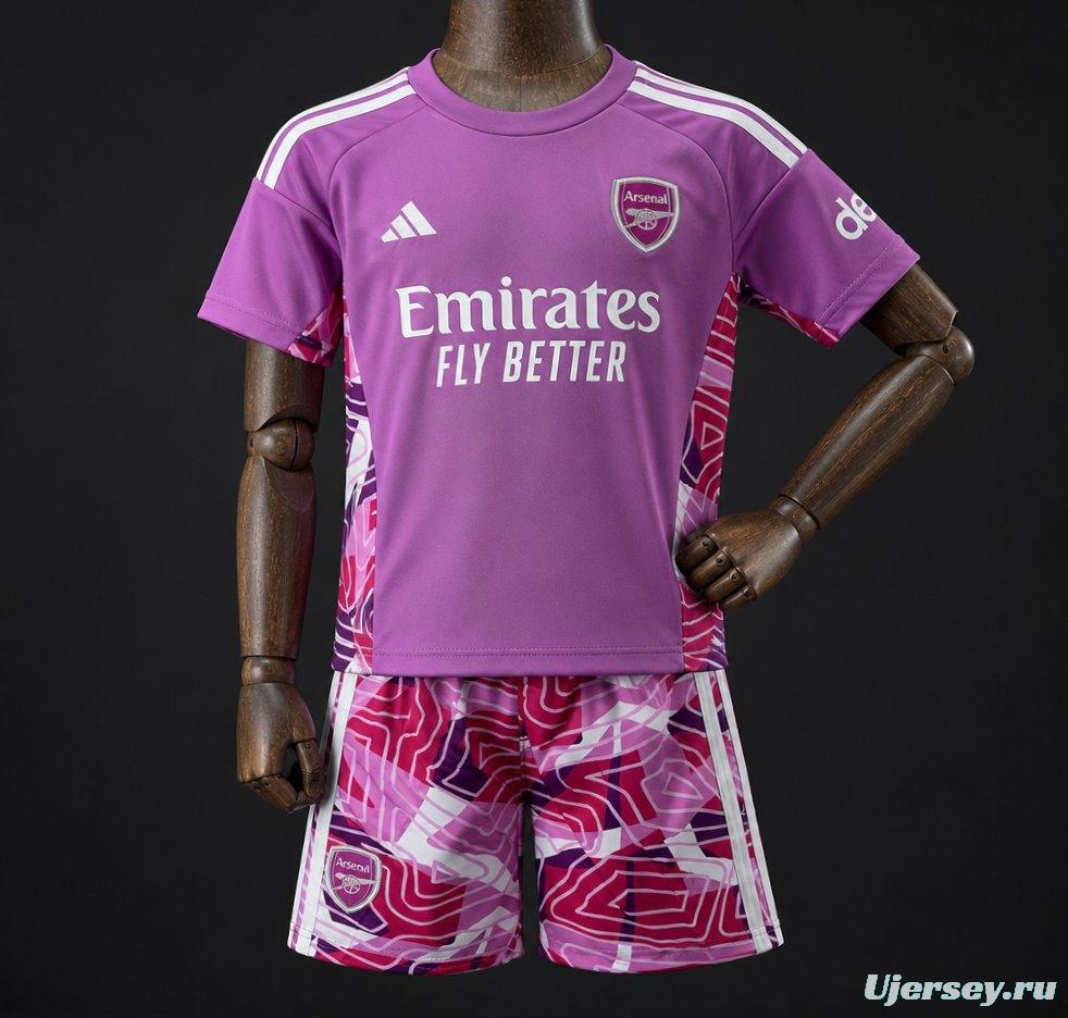 26/27 Kids Arsenal Purple Goalkeeper Jersey