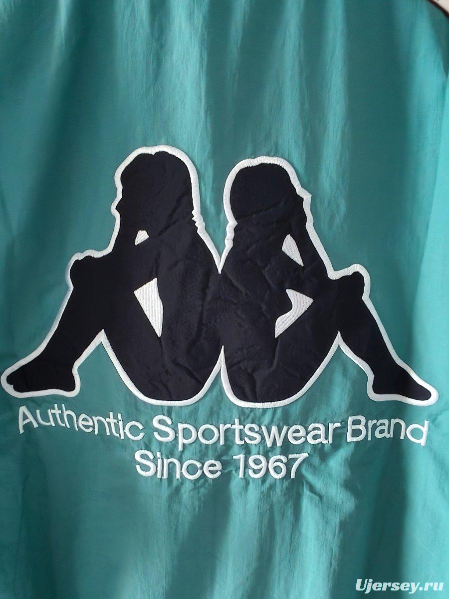 Retro 1967 Barcelona Teal & Blue & Burgundy Kappa Windbreaker Jacket