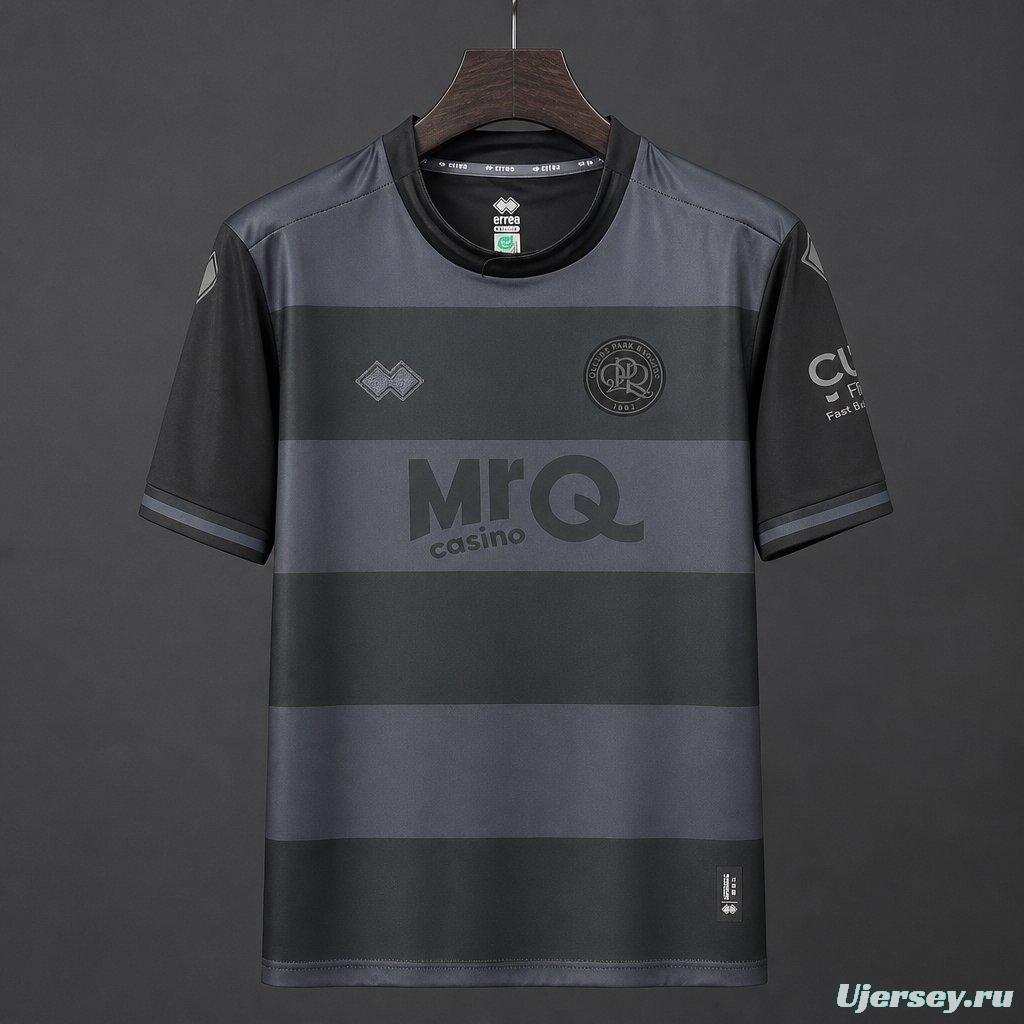 26/27 Queens Park Rangers Black & Dark Grey Stripes Third Jersey