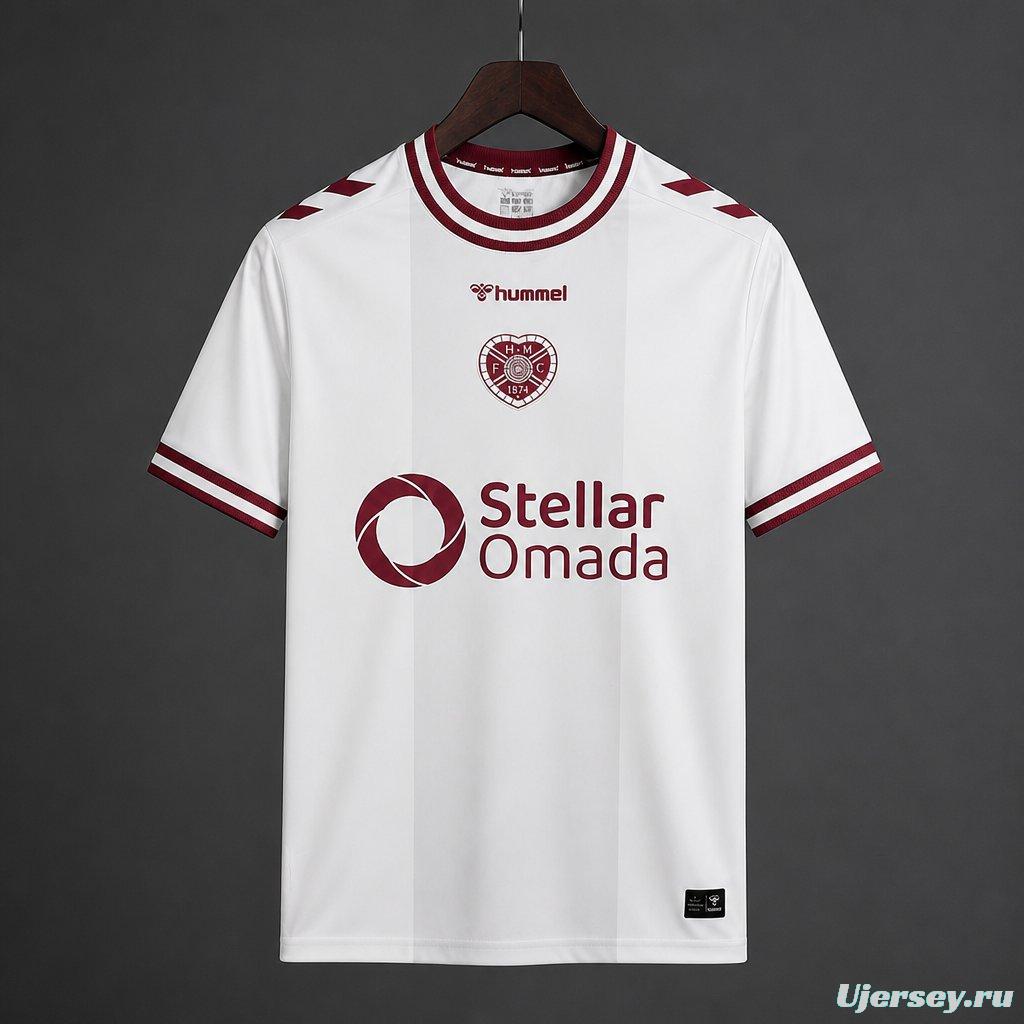 26/27 Heart of Midlothian FC Away White Jersey