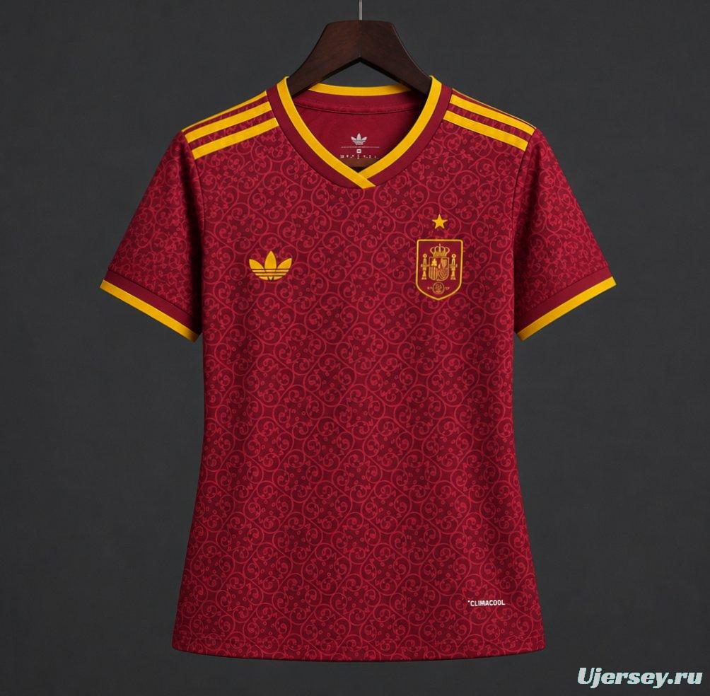 2026 Womens Spain Away Red Special Edition Jersey