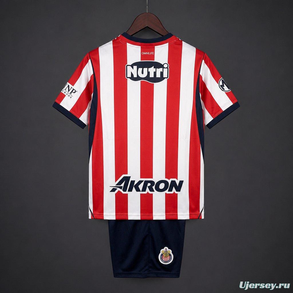 26/27 Kids Chivas Guadalajara Home  Jersey