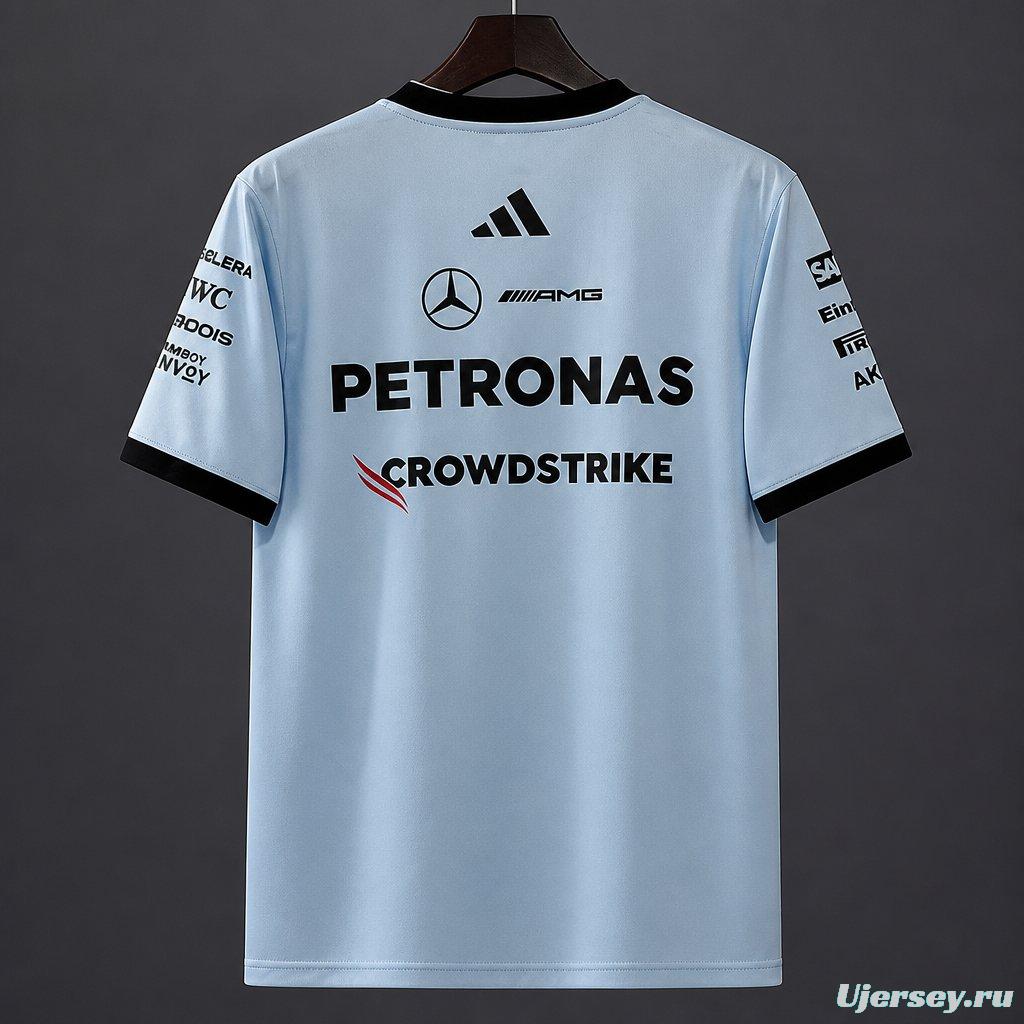 2026 F1 Mercedes-AMG Petronas F1 Team Light  Blue Training Jersey