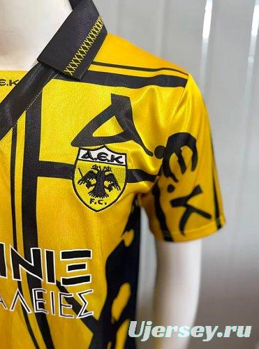 Retro 94/95 AEK Athens Home  Yellow Jersey
