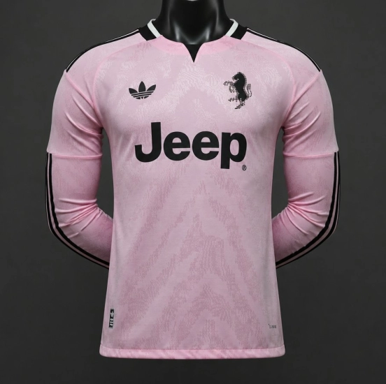 Player Version 26/27 Juventus Away Pink Long Sleeve Jersey