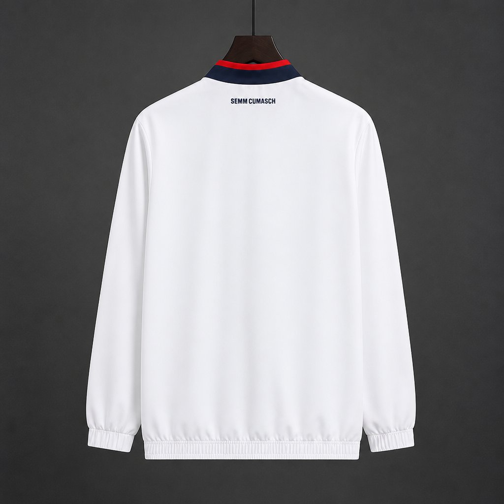 26/27 Como 1907 White Full Zipper Windbreaker
