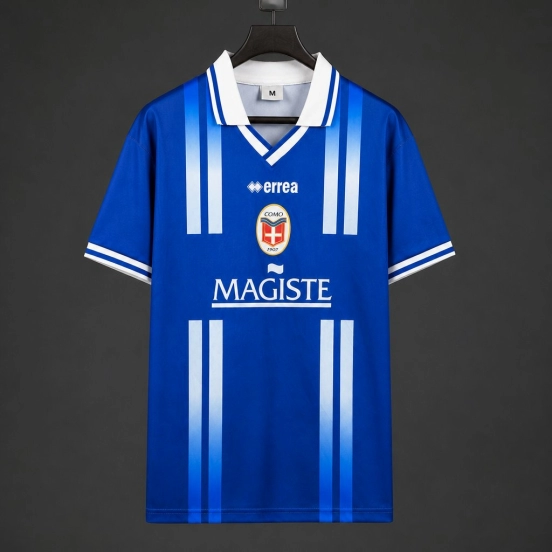Retro  01/02 Como 1907 Home Blue Jersey