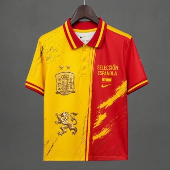 2026 Spain Training Yellow Red Jersey