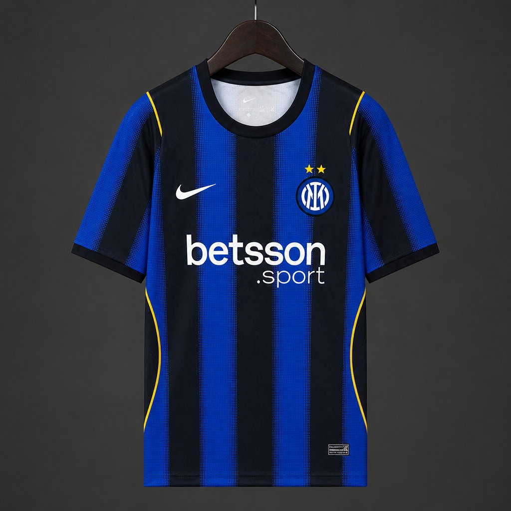 27/28 Inter Milan Home Blue/Black Stripes Jersey